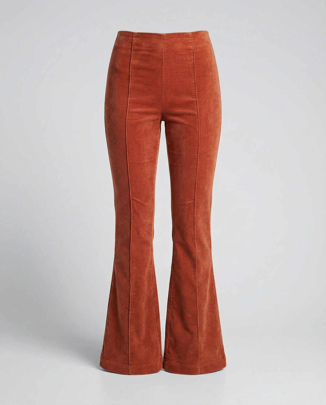 Damen Flared Cord-Hose mit hohem Bund und weichem Material Echoarchiv