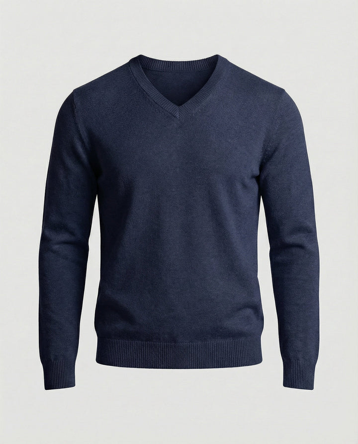Herren V-Ausschnitt Feinstrickpullover Echoarchiv