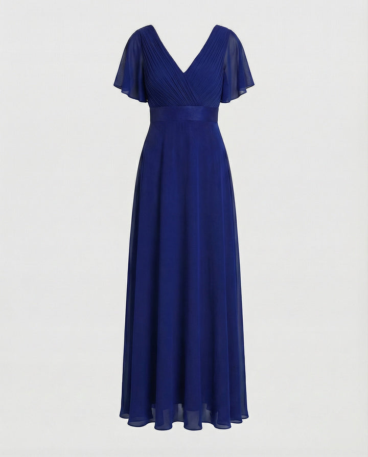 Damen Abendkleid lang Chiffon elegant