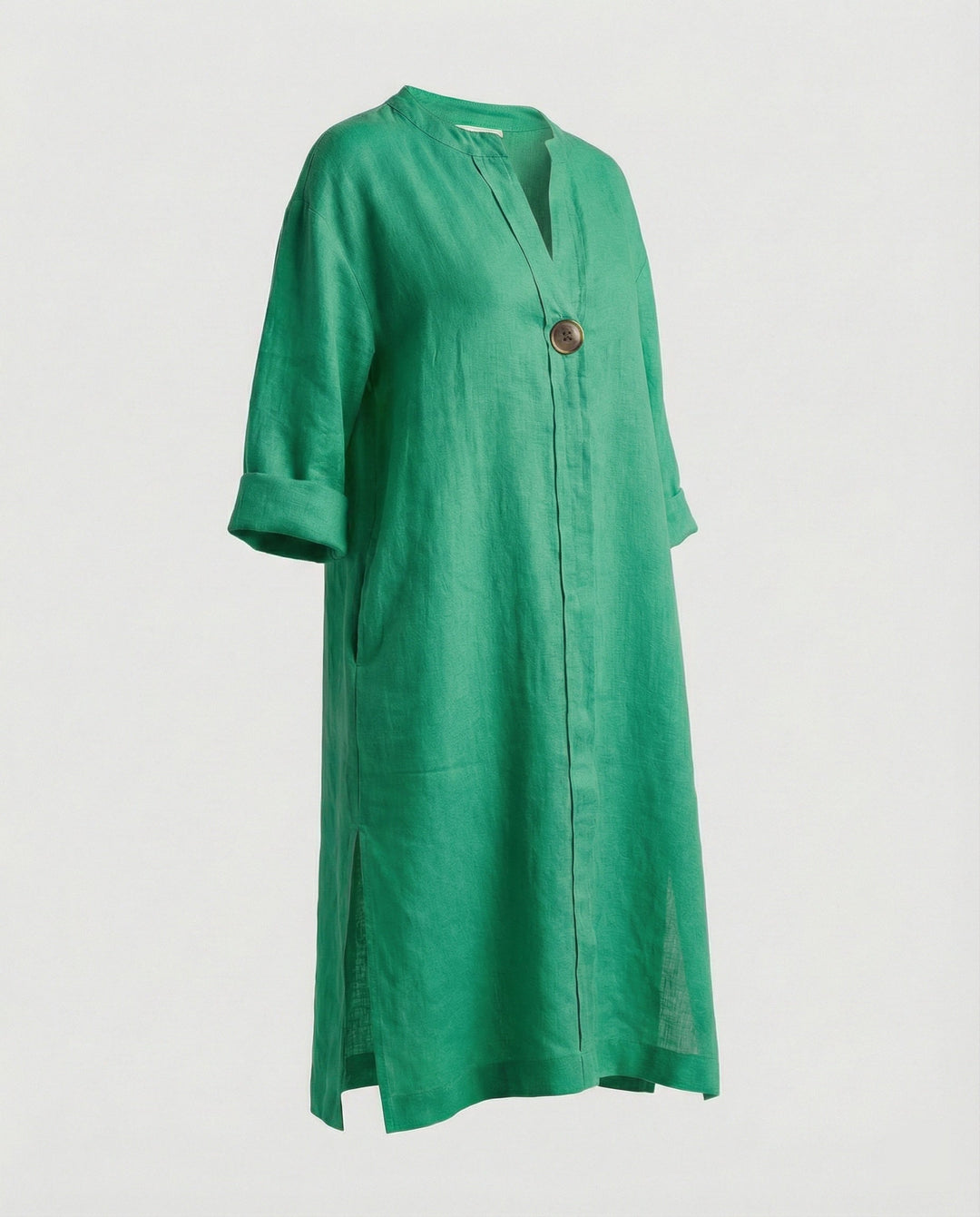 Leinen Freizeitkleid Damen Tunikakleid