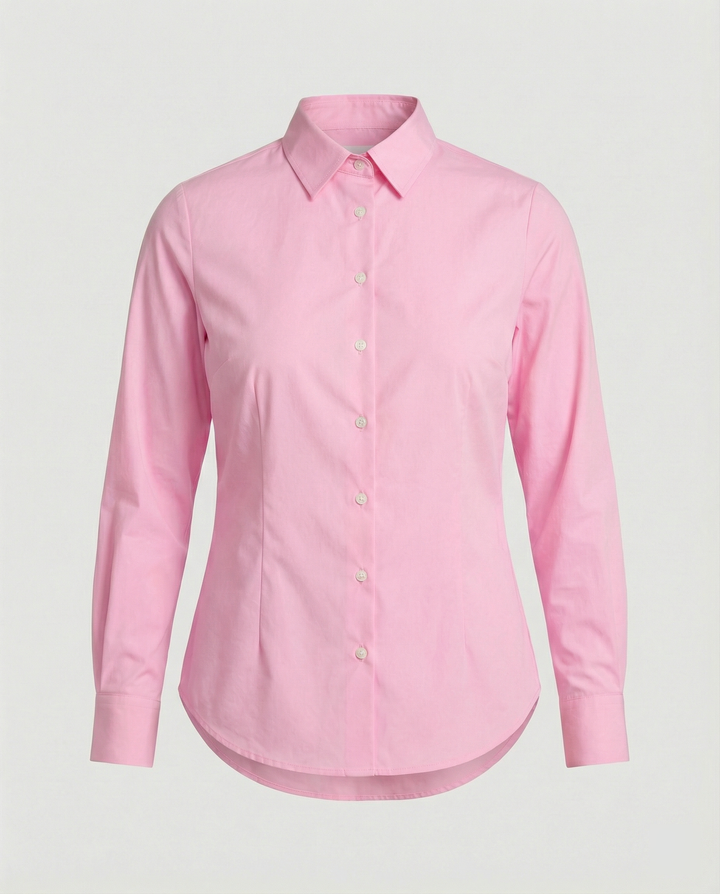 Hemdbluse Damen figurbetont mit Knopfdetails