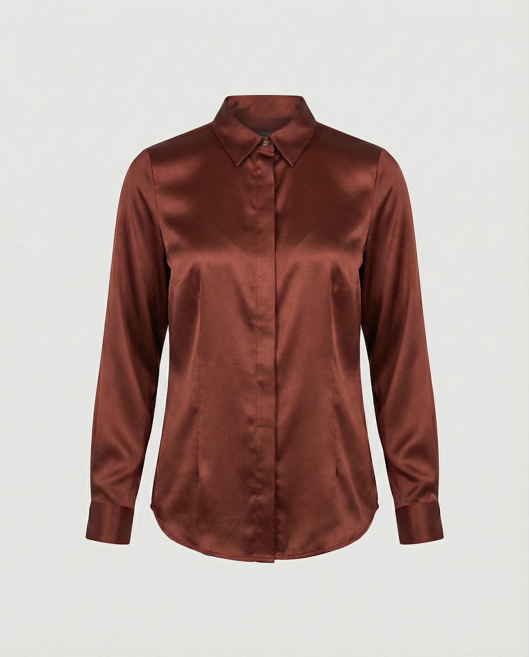 Damen Satin-Bluse mit klassischem Kragen Echoarchiv