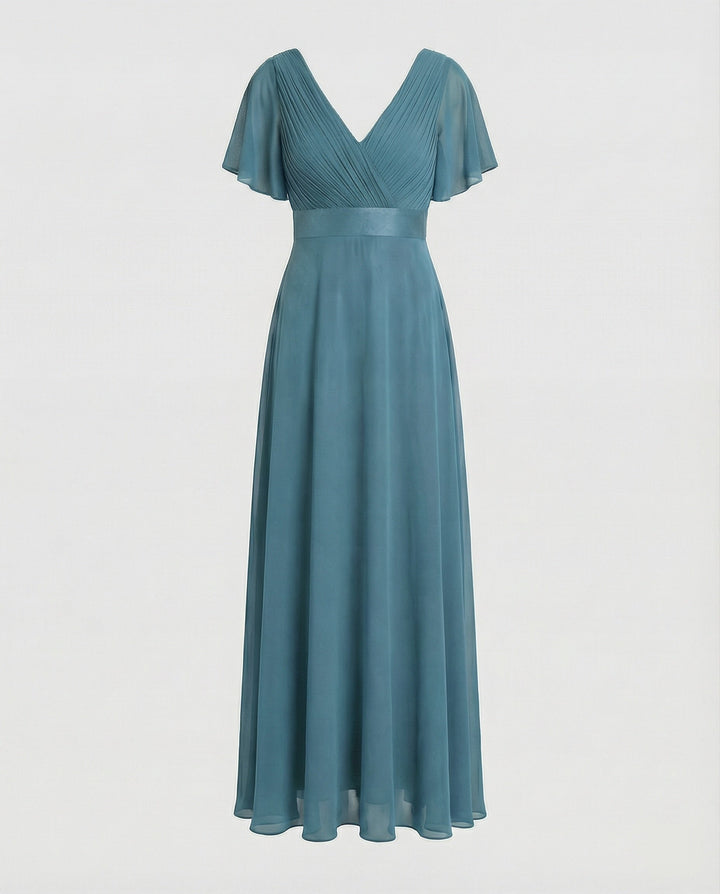 Damen Abendkleid lang Chiffon elegant