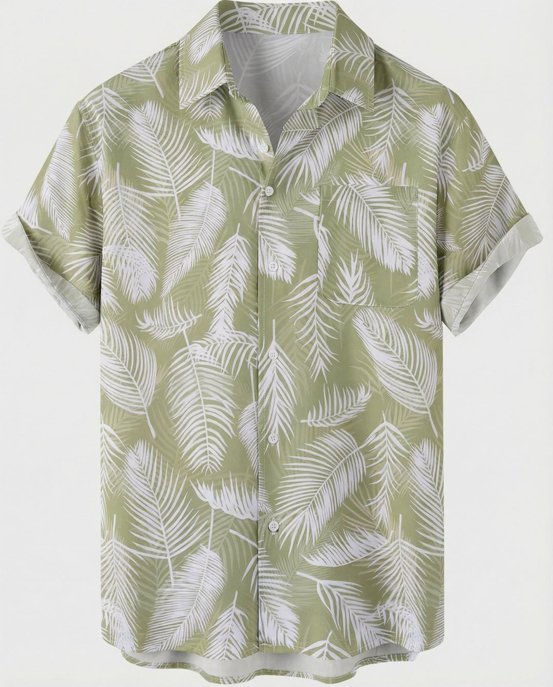Kurzarm Hawaiihemd Herren Palmenprint – Arvello