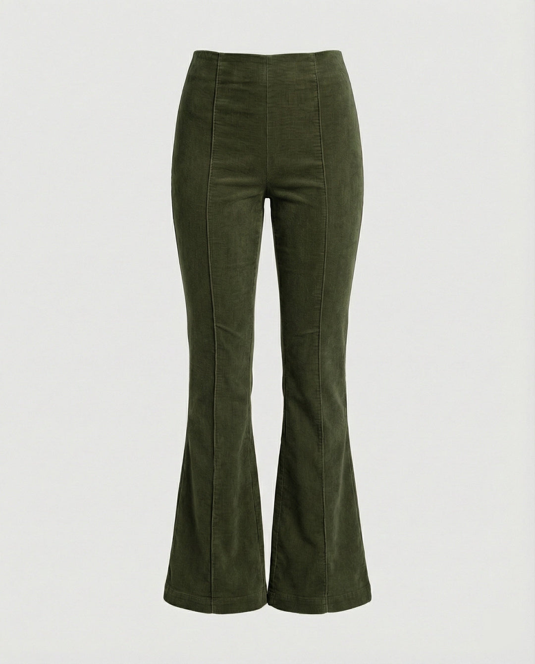 Damen Flared Cord-Hose mit hohem Bund und weichem Material Echoarchiv