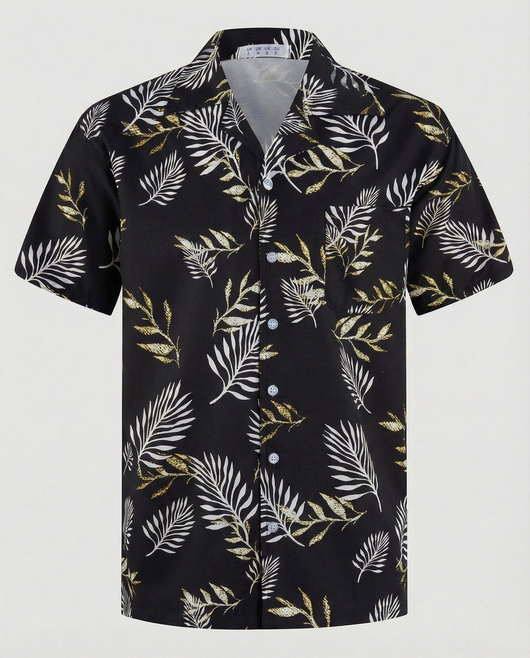 Kurzarm Hawaiihemd Herren Palmenprint – Arvello