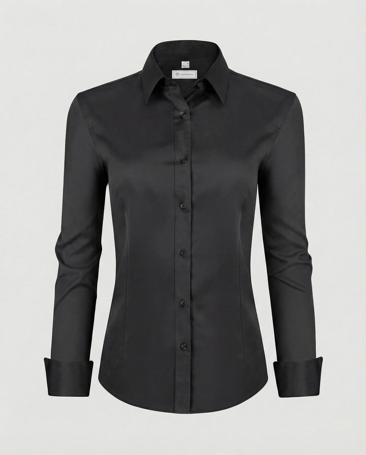 Damen Hemdbluse Stretch tailliert