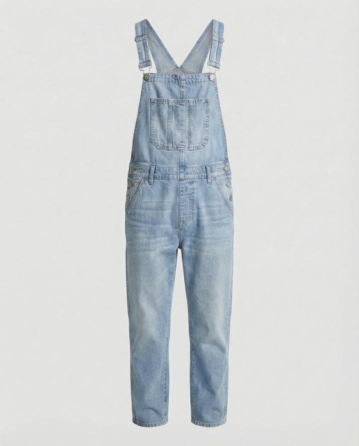 Herren Jeans Latzhose robust mit verstellbaren Trägern – Marzano
