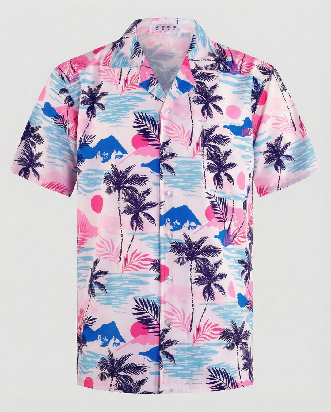 Kurzarm Hawaiihemd Herren Palmenprint – Arvello