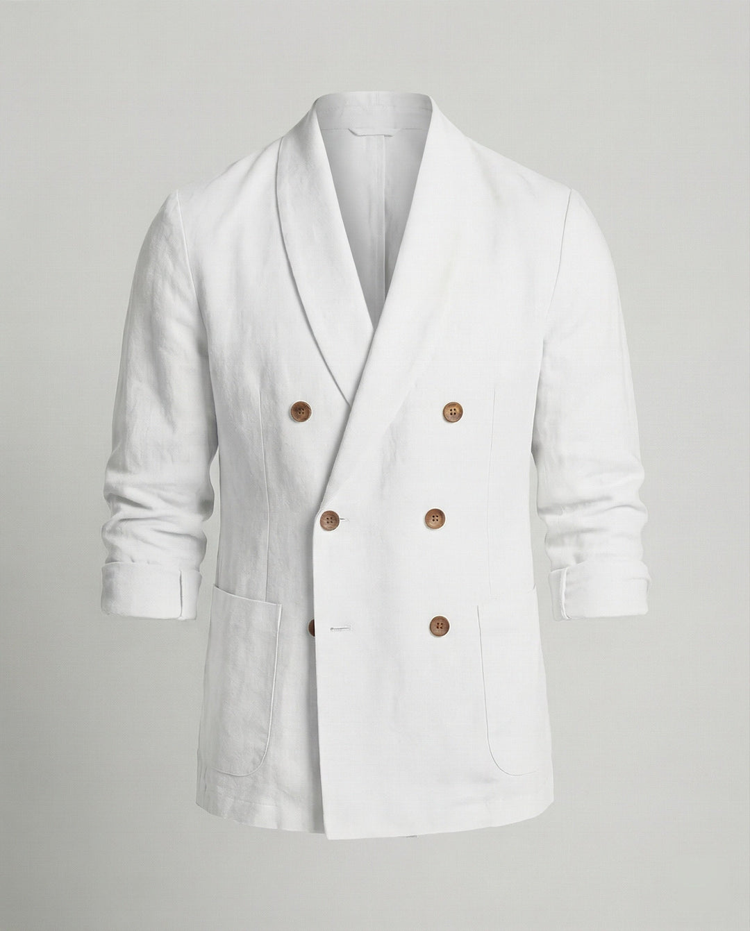 Herren Leichte Leinenjacke mit doppelter Knopfleiste