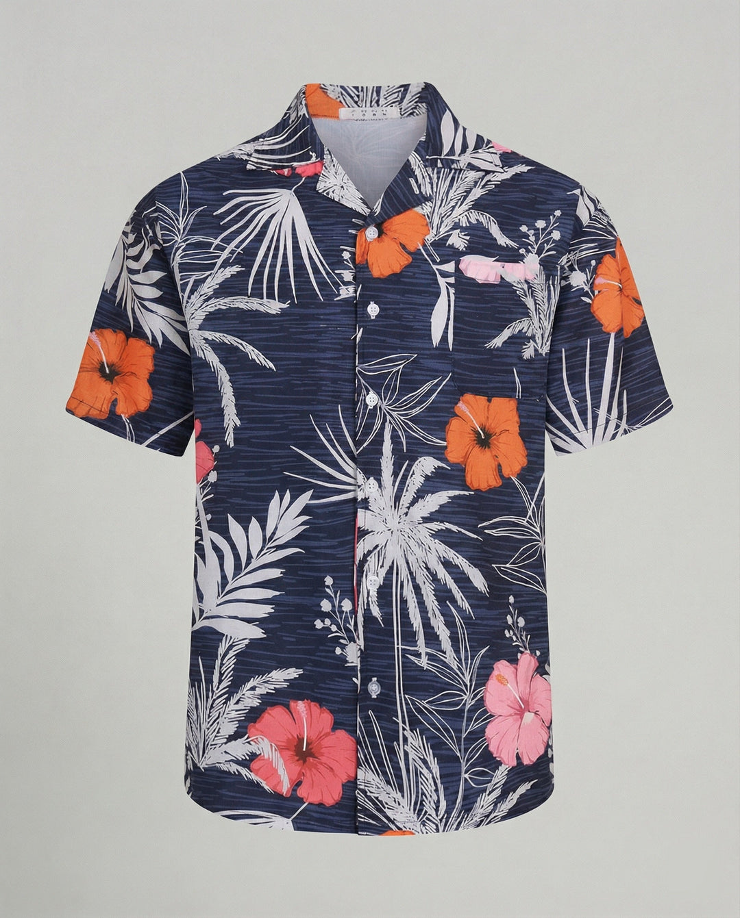 Kurzarm Hawaiihemd Herren Palmenprint – Arvello