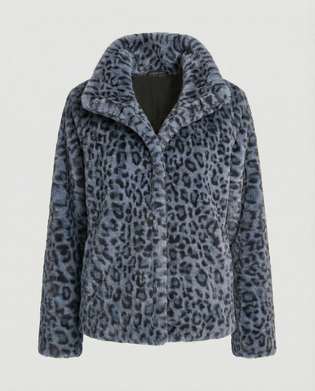 Echoarchiv | Mantel - Kunstpelz - Oversized Fit - Reverskragen - Leopardenprint