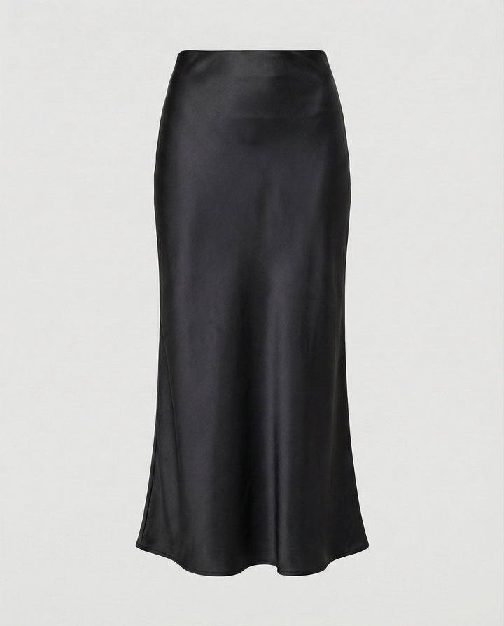 Damen Maxirock Satin High Waist – Valéora