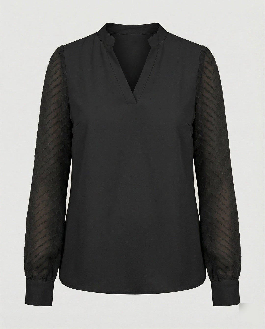 Elegante Chiffon-Bluse mit V-Ausschnitt