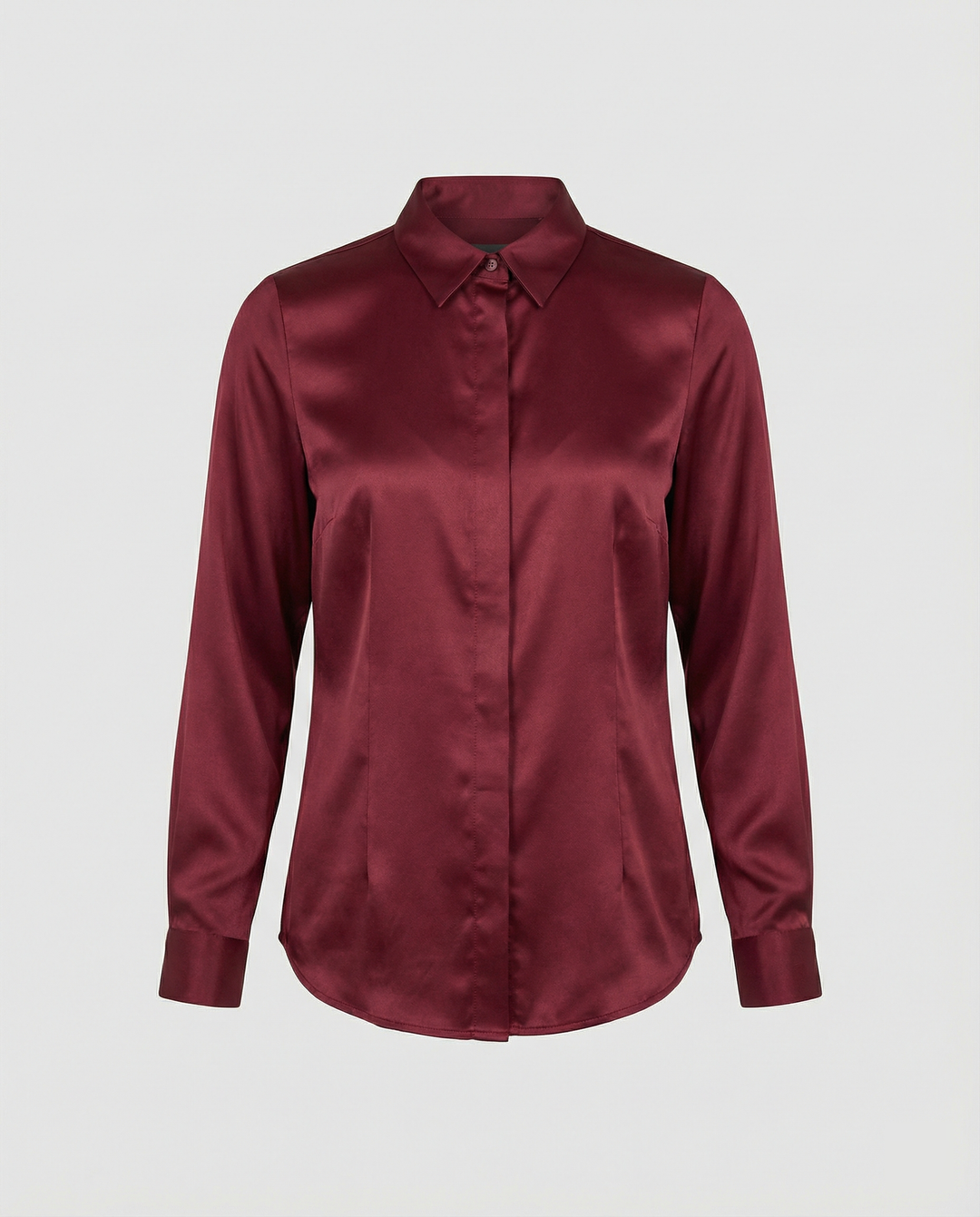 Damen Satin-Bluse mit klassischem Kragen Echoarchiv