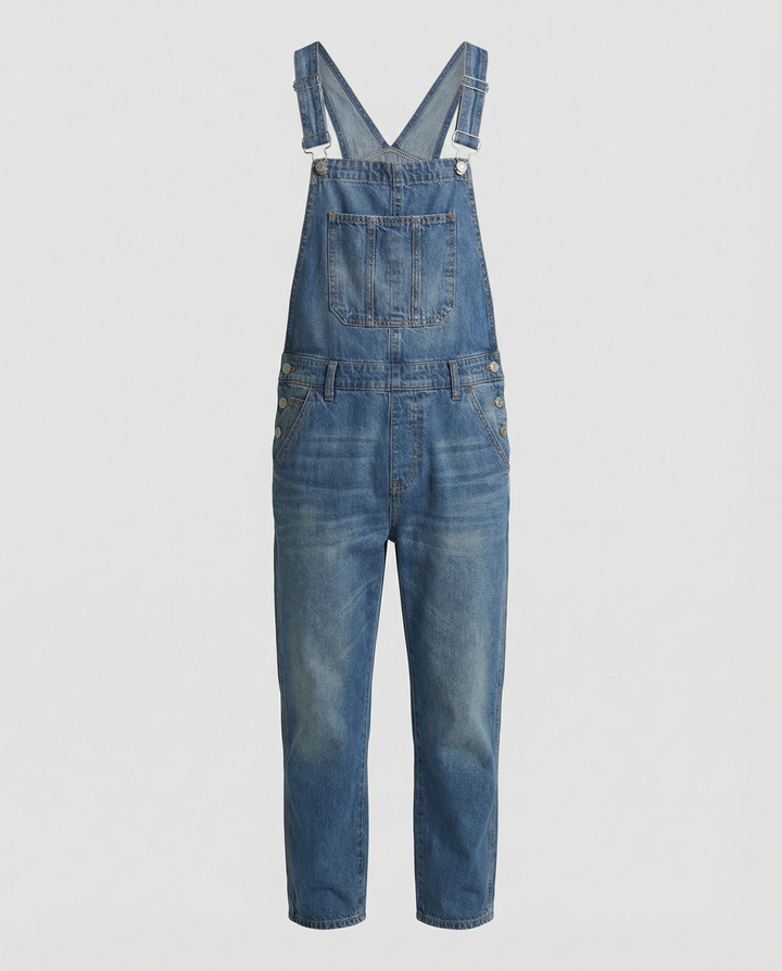 Herren Jeans Latzhose robust mit verstellbaren Trägern – Marzano