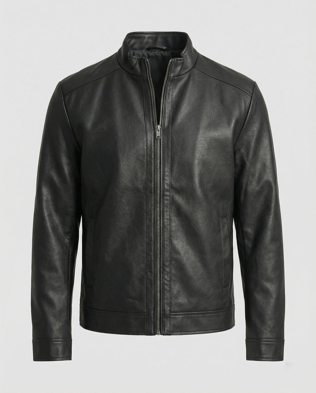 Herren Elegante Kunstlederjacke modern geschnitten – Taviero