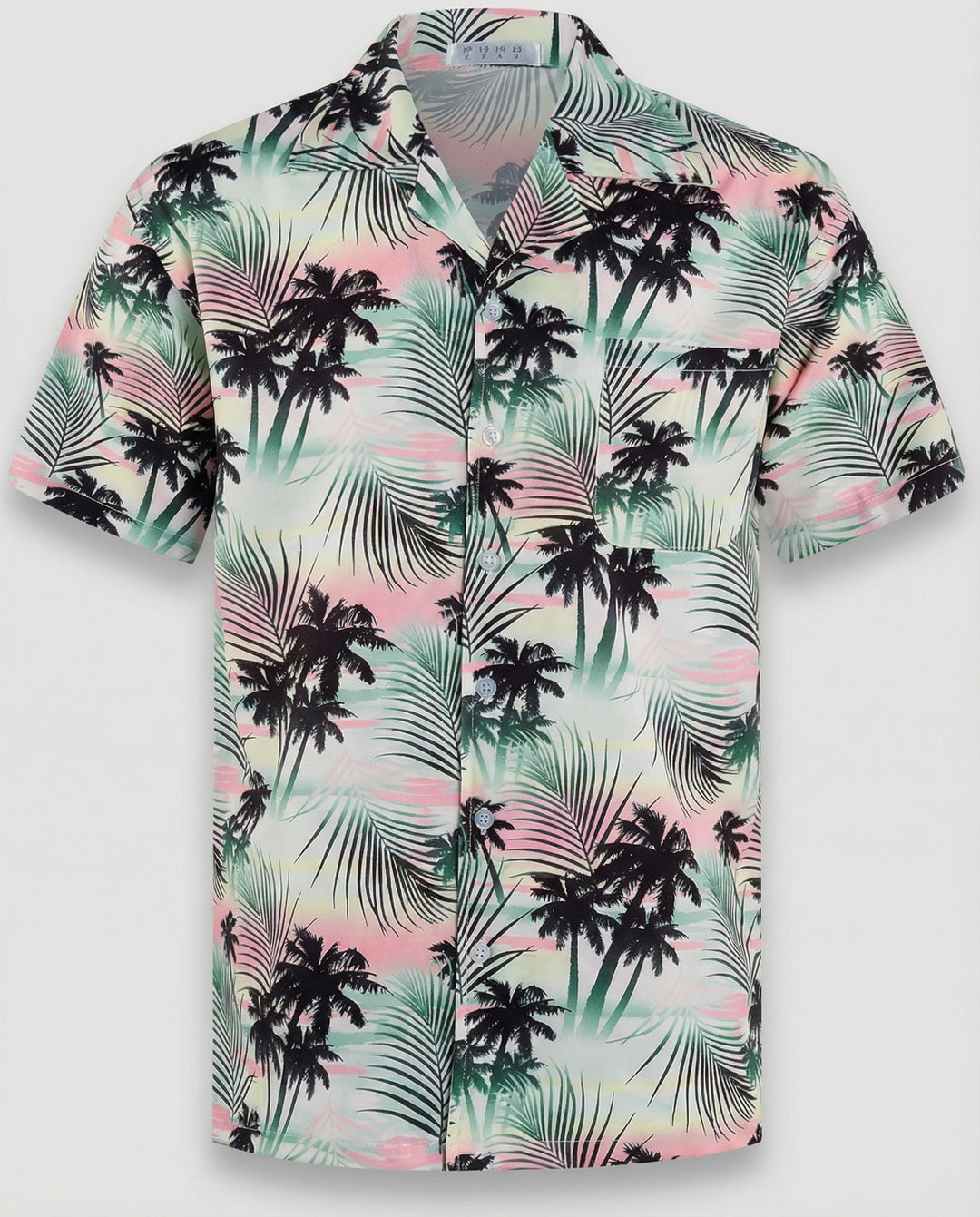 Kurzarm Hawaiihemd Herren Palmenprint – Arvello