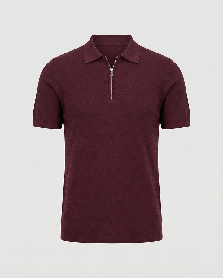 Herren Poloshirt mit Reißverschluss