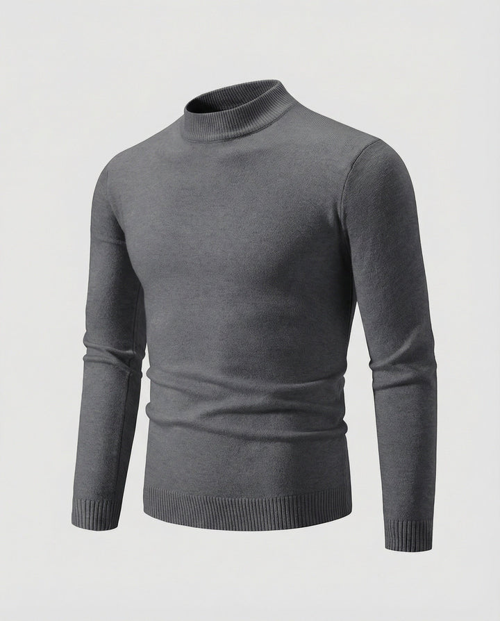 Herren eleganter Pullover mit Stehkragen Echoarchiv