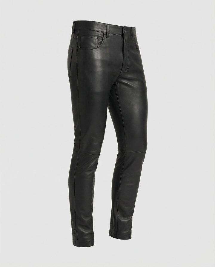 Herren Kunstleder Hose Slim Fit – Sorevano