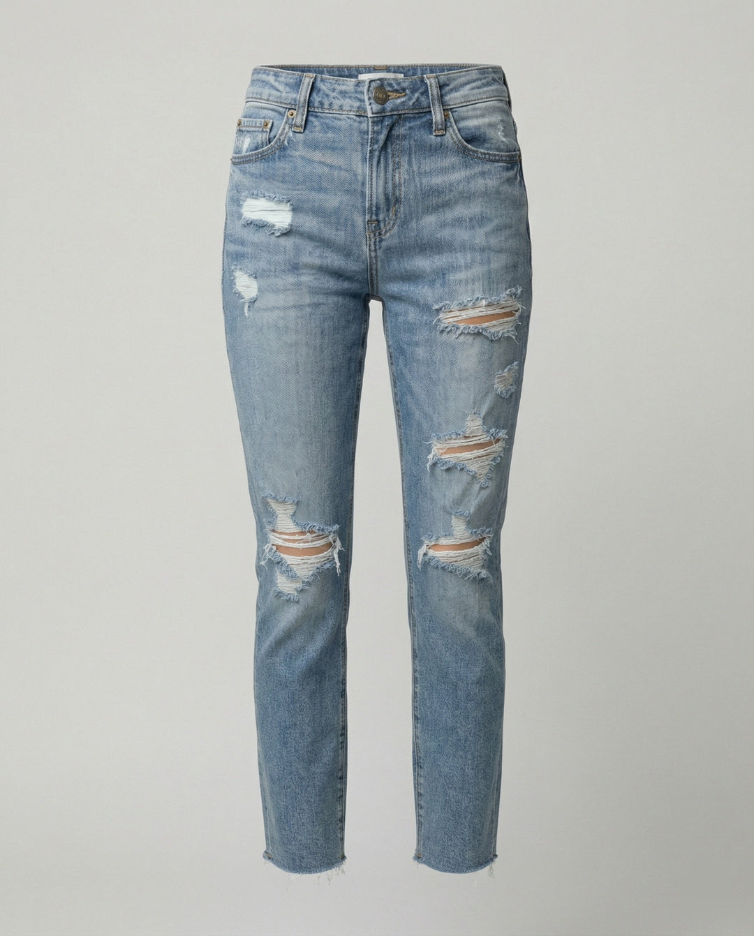 Damen Slim Fit JEchoarchivns mit Destroyed Details im Used-Look | Echoarchiv
