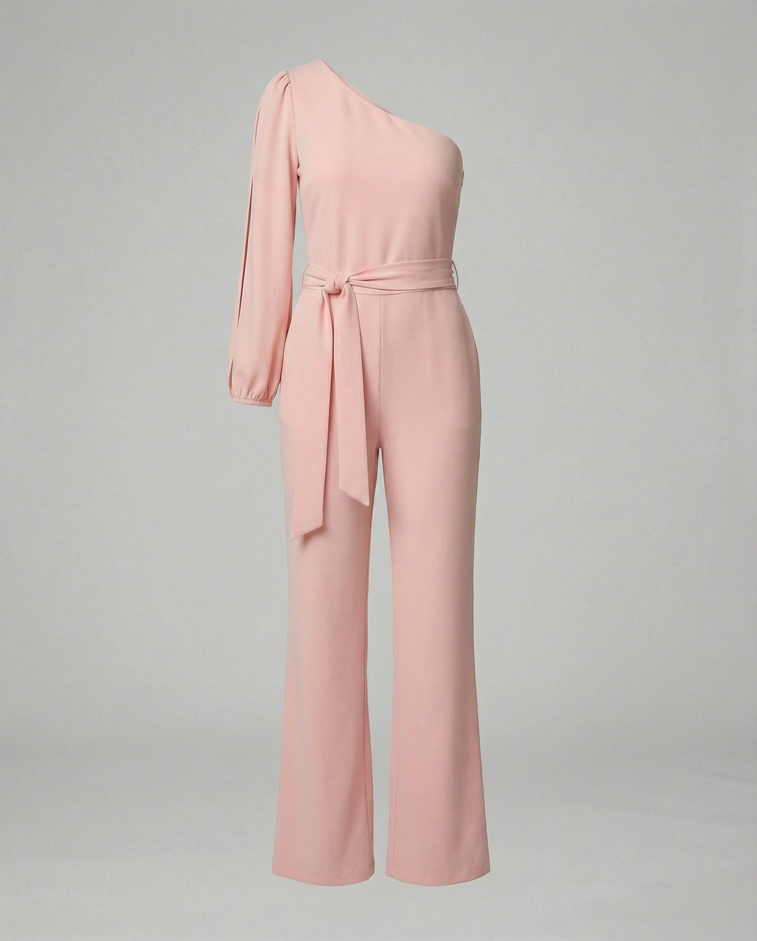 Damen Luxuriöser Overall mit Schleifengürtel & Funkelnden Details | Echoarchiv