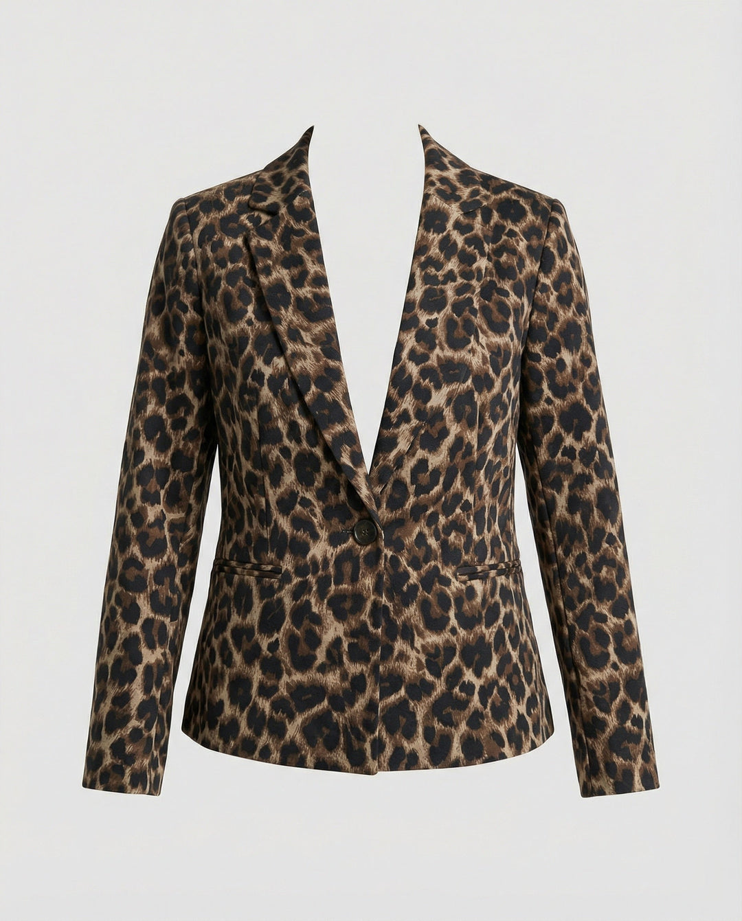 Damen Modischer Blazer im Leo-Design mit schlankem Schnitt Echoarchiv