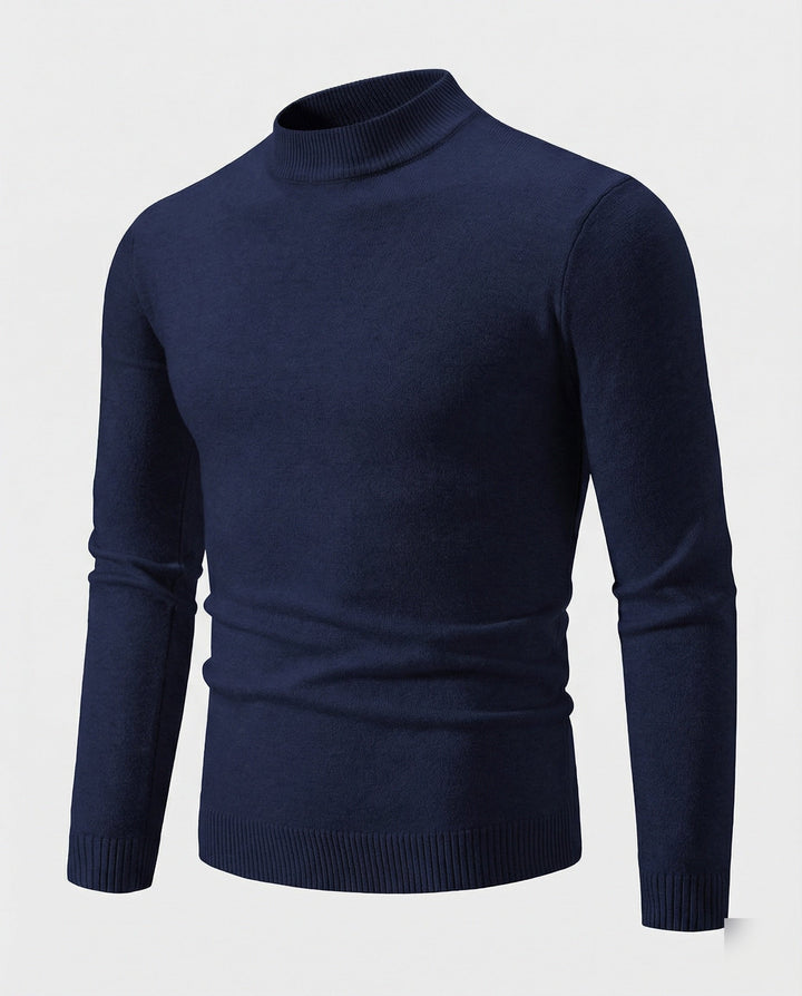 Herren eleganter Pullover mit Stehkragen Echoarchiv