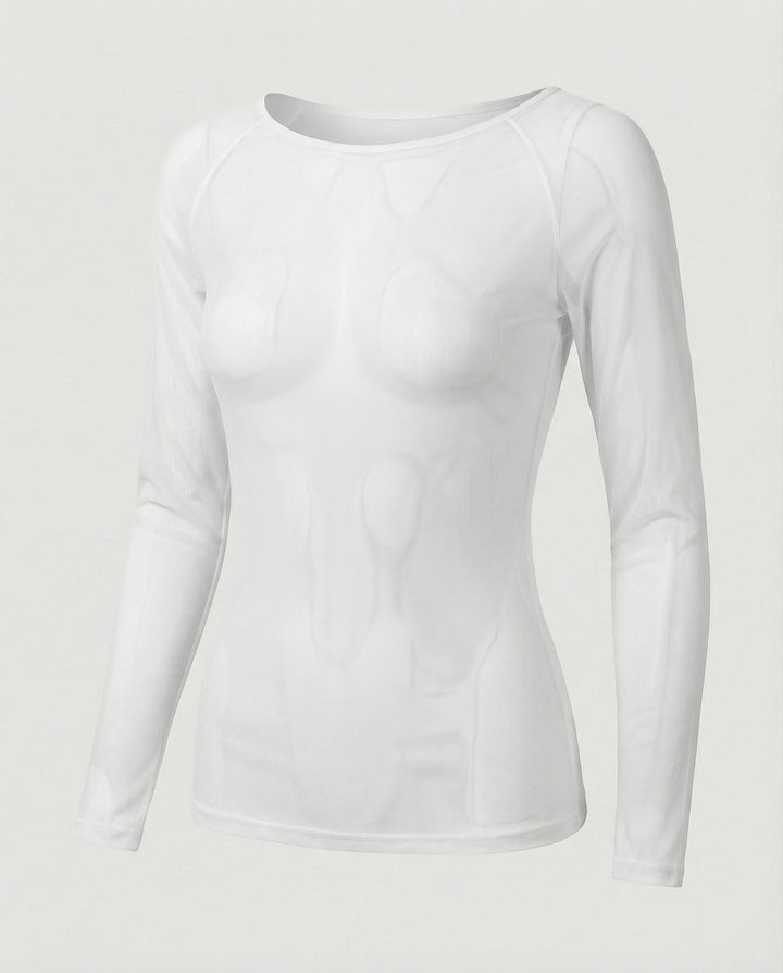 Echoarchiv | Langärmeliges Mesh-Top