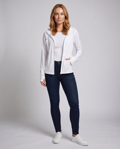 Damen atmungsaktive Sportjacke mit innovativer Kapuzenlösung Echo Archiv