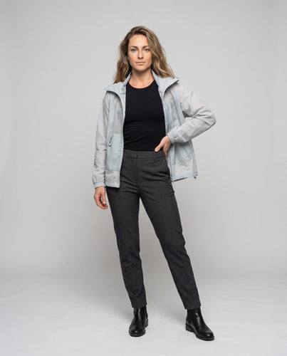 Damen leichte Windbreaker-Jacke mit verstellbarem Kapuzendesign und seitlichen Taschen Echo Archiv