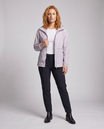 Damen leichte Windjacke mit verstellbarem Kapuzendesign Echo Archiv