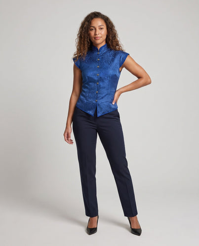 Damen elegantes Vest mit aufwendigem Design und feinen Details Echo Archiv