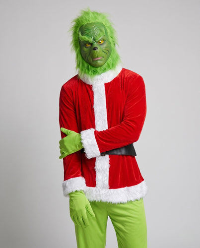 Herren Kostüm als grüner Weihnachtsgeist Echo Archiv
