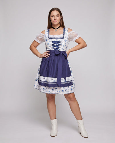 Damen Trachtenkleid mit floralen Details und modernen Akzenten – Élara