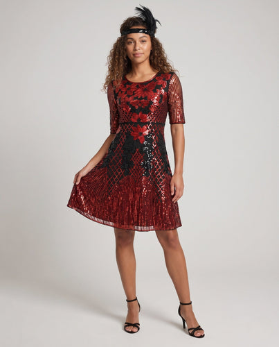 Damen Vintage Glamour Kleid – Élara