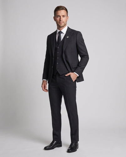 Eleganter und stilvoller Anzugjacke für Herren mit passender Hose Echoarchiv