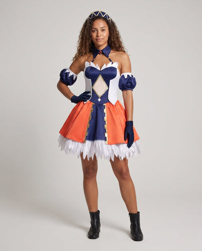 Damen Cosplay-Kleid mit eleganten Rüschendetails und vielseitigen Accessoires Echo Archiv