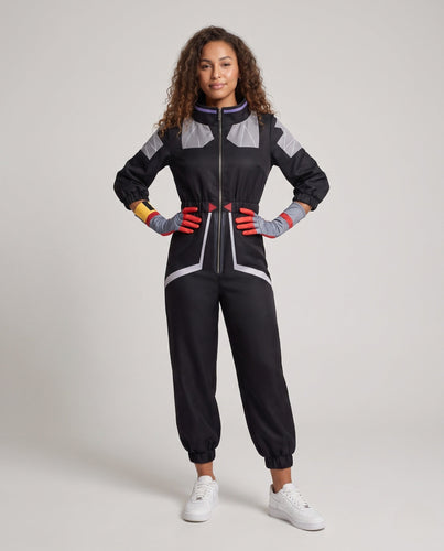 Damen Cosplay-Overall mit Handschuhen und Kunstfaser-Einsätzen Echo Archiv
