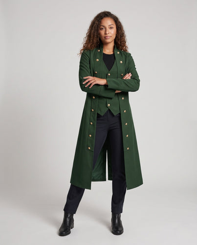 Damen elegante Frackjacke mit goldenen Knöpfen Echo Archiv