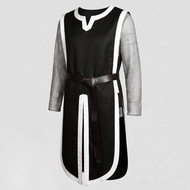 Damen Kostümset mit gestreiftem Kleid und Kettenhemd-Elementen Echo Archiv