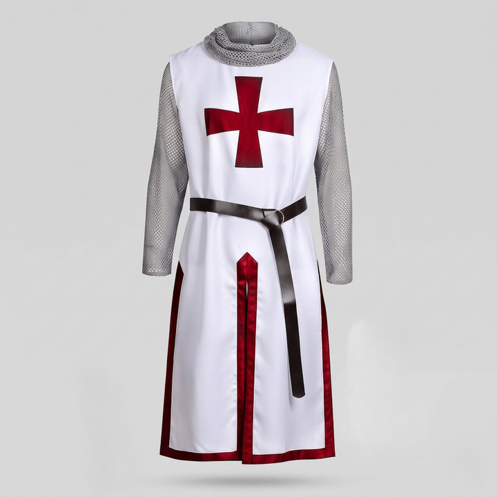 Damen Kostümset mit gestreiftem Kleid und Kettenhemd-Elementen Echo Archiv
