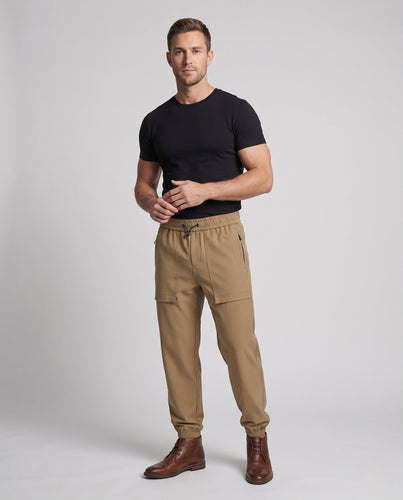 Herren lockere Cargo Jogginghose mit großen Pattentaschen und elastischem Saum Echoarchiv