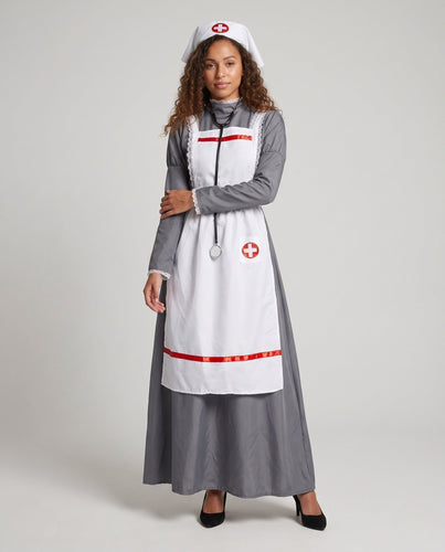 Damen Kostüm im Krankenschwester-Stil mit Schürze Echo Archiv