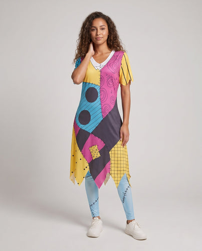 Damen kreatives Patchwork-Kleid Echo Archiv