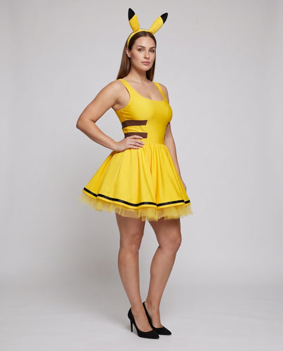 Damen Pikachu-Kostümkleid mit fröhlichem Tüllrock Echo Archiv