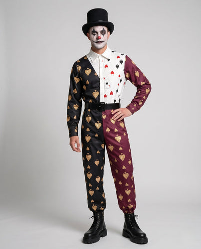 Herren Joker-Kostüm im auffälligen Design mit Spielkarten-Motiv Echo Archiv