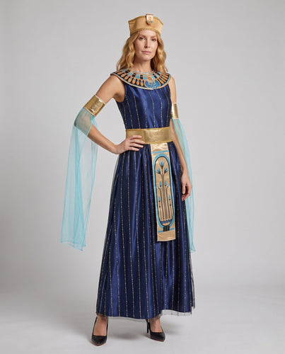 Damen Ägyptisches Königinnenkostüm mit eleganten Ornamenten und schimmerndem Tüll Echo Archiv