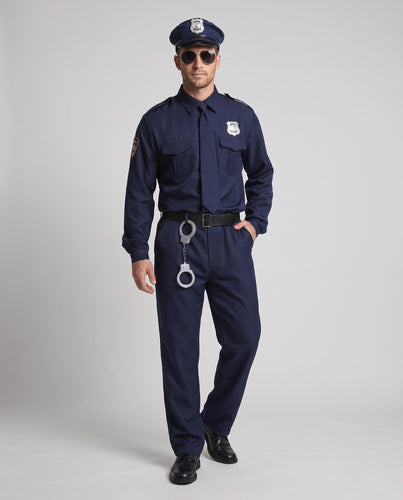 Herren-Polizeiuniform mit authentischen Details und hochwertigem Material Echo Archiv